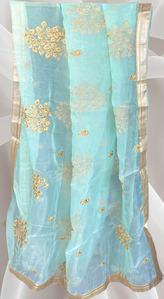 Light Mint Green Organza Dupatta