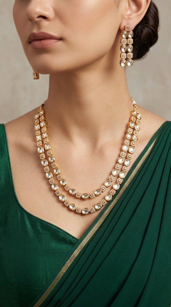 DIVA Fine Kundan Layered Necklace Set