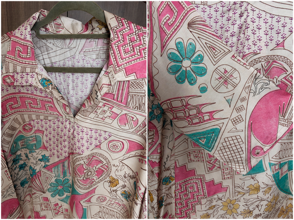 AUREVA Pink Silk Floral Co-ord - S TO L