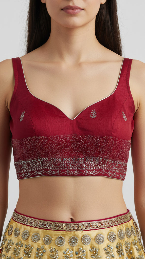 Red Embroidered Blouse 34/36