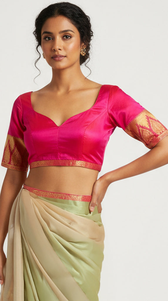 Pink Pure Silk Blouse 34/36/38