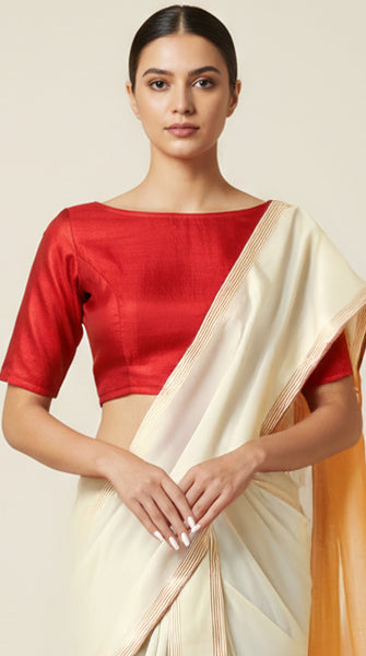 Red Silk Blouse 36/38