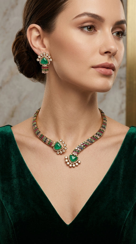 ANYA Moissanite Hasli Necklace Set