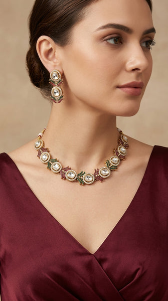 ANYA Moissanite Multi-Coloured Necklace Set