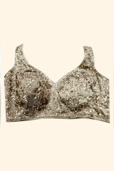 Embroidered Antique Gold Blouse - M/38