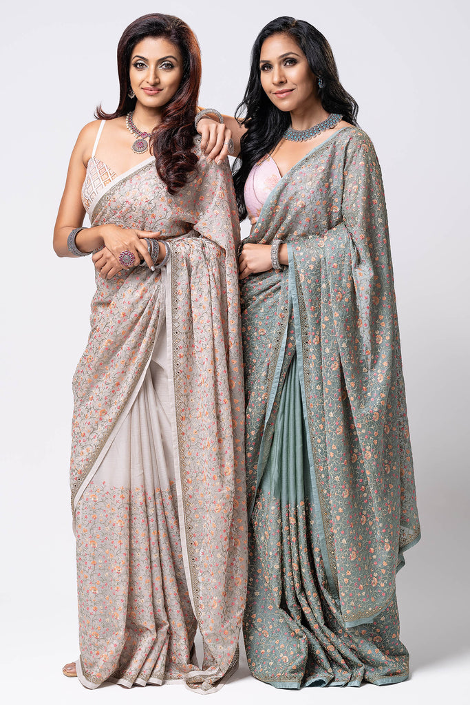 Embroidered Chiffon Sarees