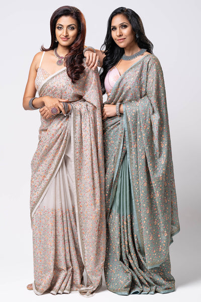 Embroidered Chiffon Sarees