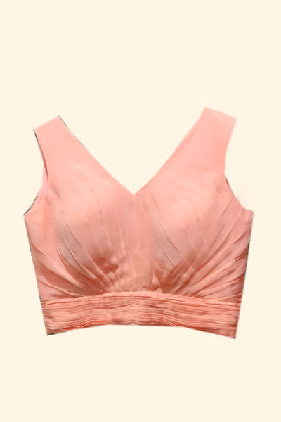 Peach Georgette Blouse - S/36