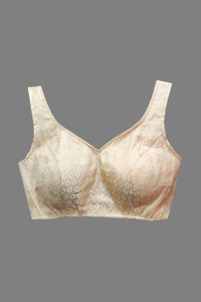 Cream Brocade Blouse - S/36