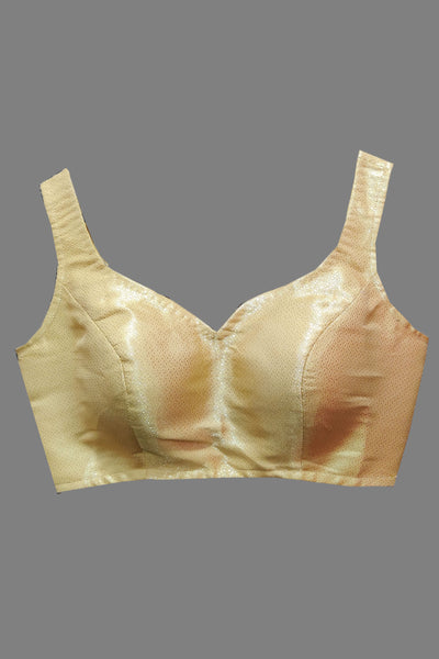 Light Gold Brocade Blouse - S/36