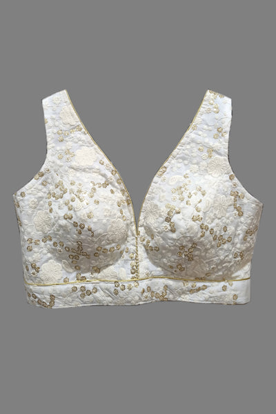 Chikankari embroidered blouse - S-36