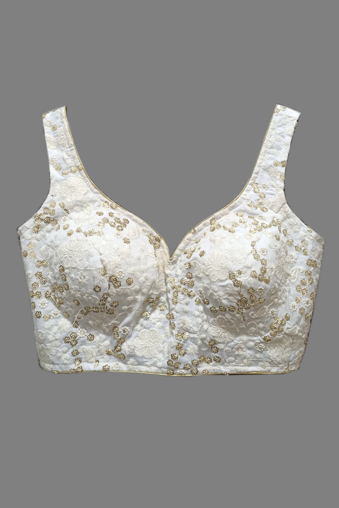 Chikankari embroidered blouse - M-38