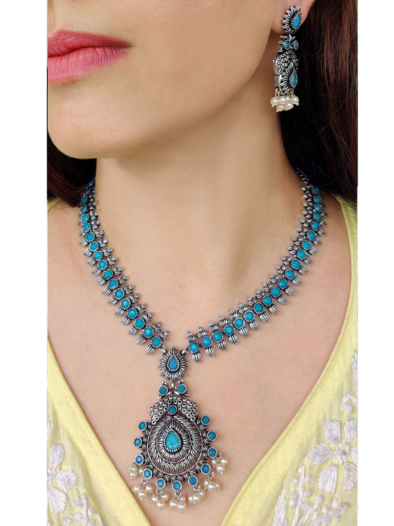 silver_oxidised_necklace
