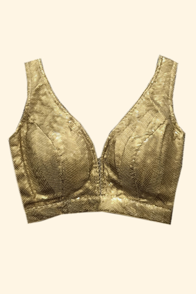 Gold Sequin Blouse - S-36