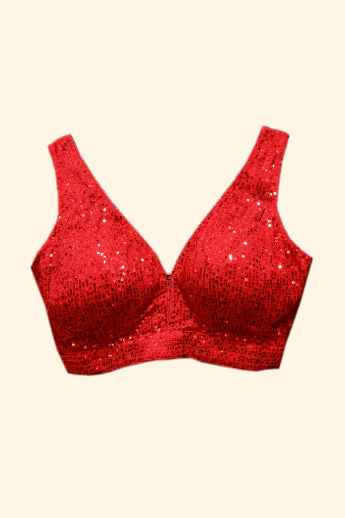 Red Sequin Blouse - S-36
