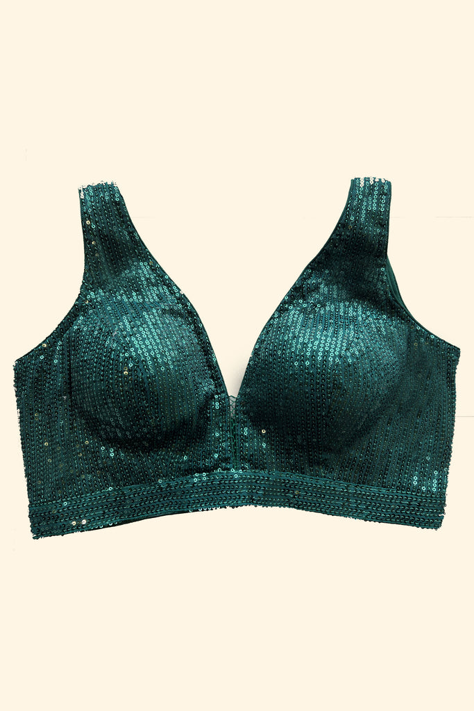 Green Sequin Blouse - XS-34 / S-36