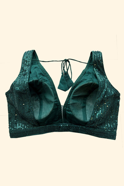 Green Sequin Blouse - XS-34 / S-36