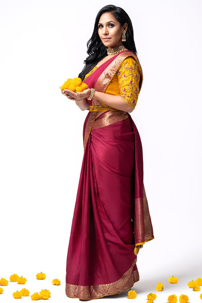 Red Mustard Diva Saree