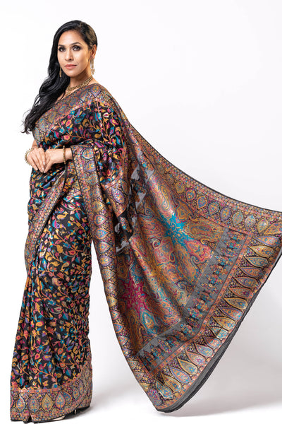Cotton silk woven saree