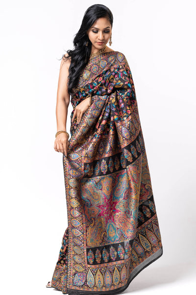 Cotton silk woven saree
