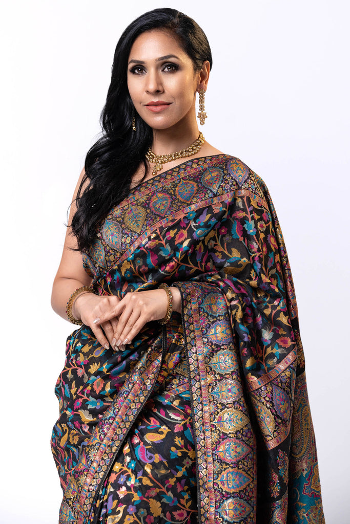 Cotton silk woven saree