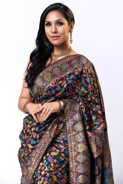 Cotton silk woven saree
