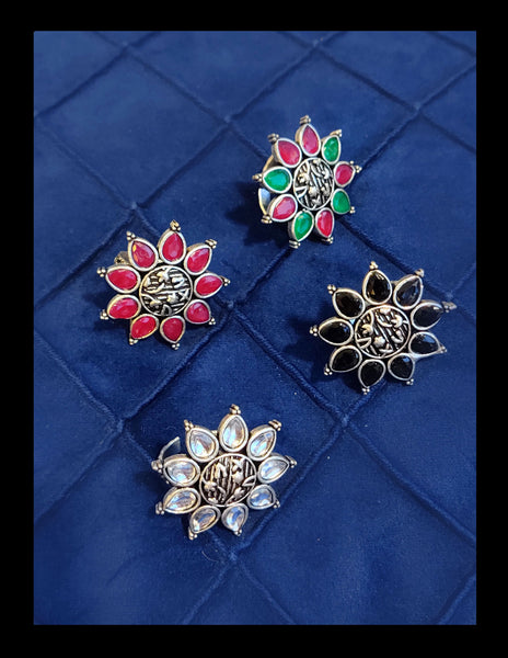 Silver Flower Rings