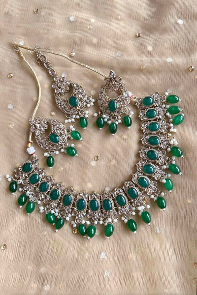 VIVAH Green Antique Necklace Set x 2 Designs