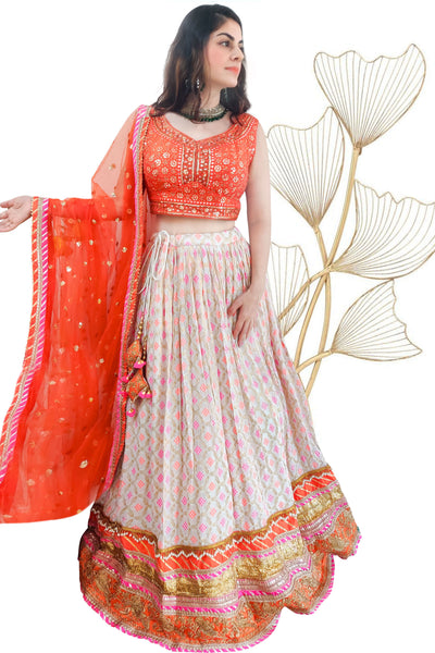 Vibrant Brocade Lehenga set