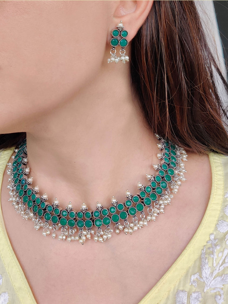 silver_oxidised_necklace