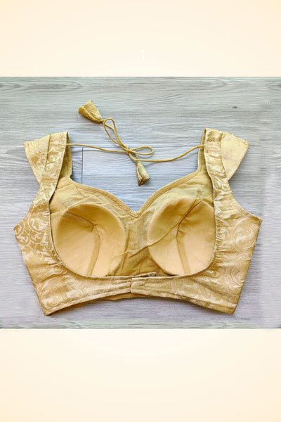 Brocade Gold Blouse - M-38