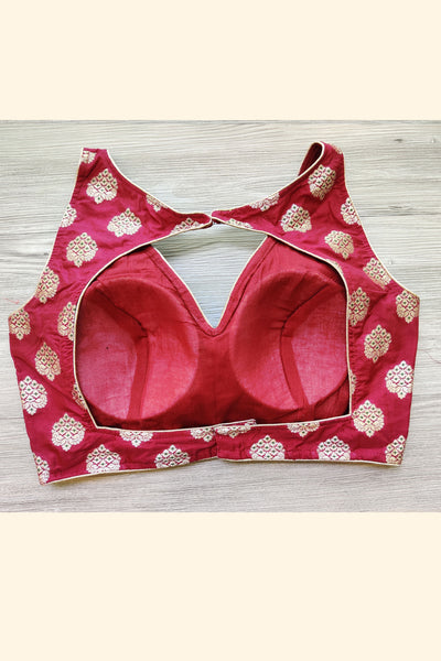 Brocade Maroon Blouse - 36/38