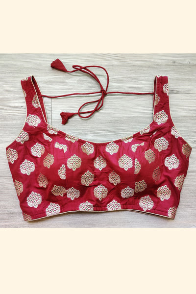 Brocade Maroon Blouse - 36/38