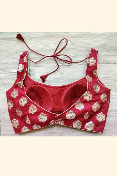 Brocade Maroon Blouse - 36/38