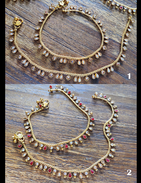Polki Anklets