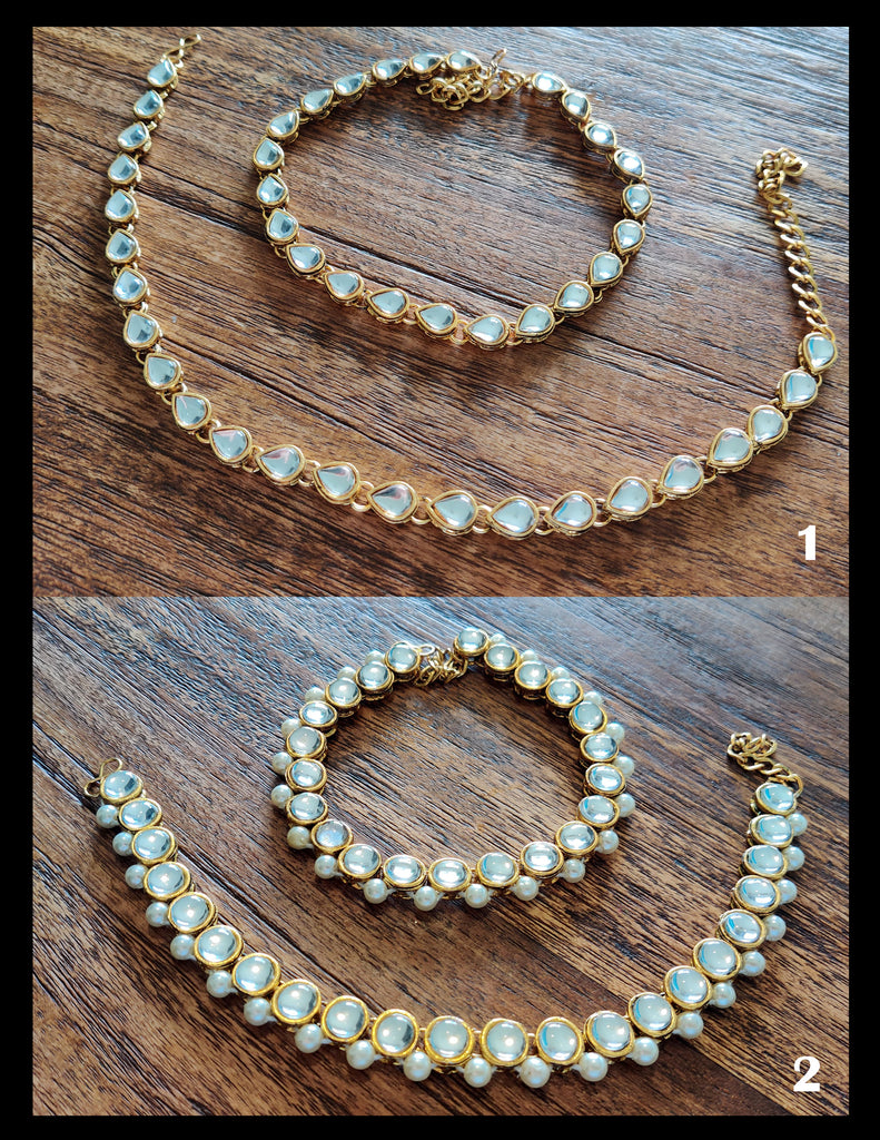 Kundan Anklets