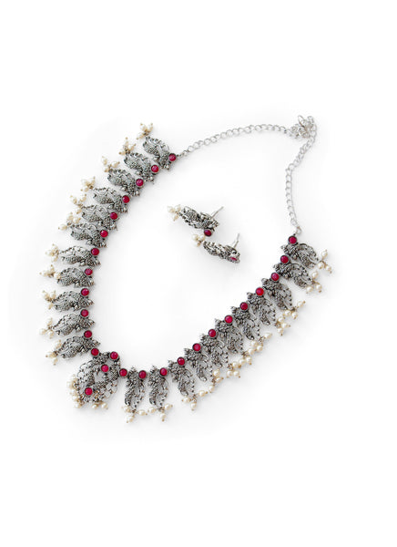 GLOW Ethnic Silver Necklace x 4 Shades