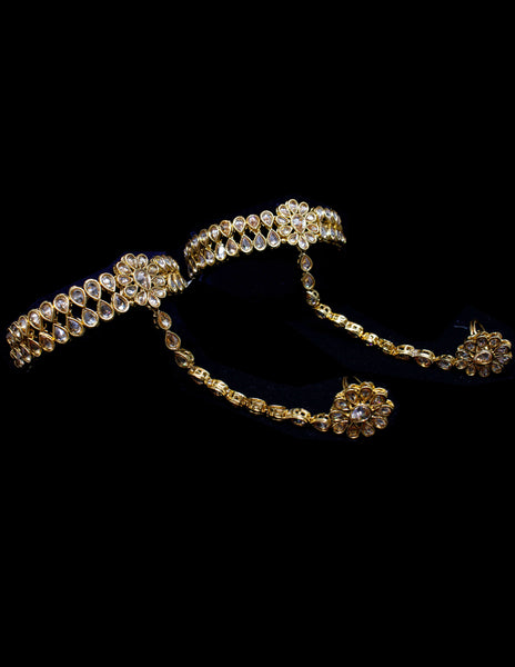 Polki Hathphool Bracelet Pair