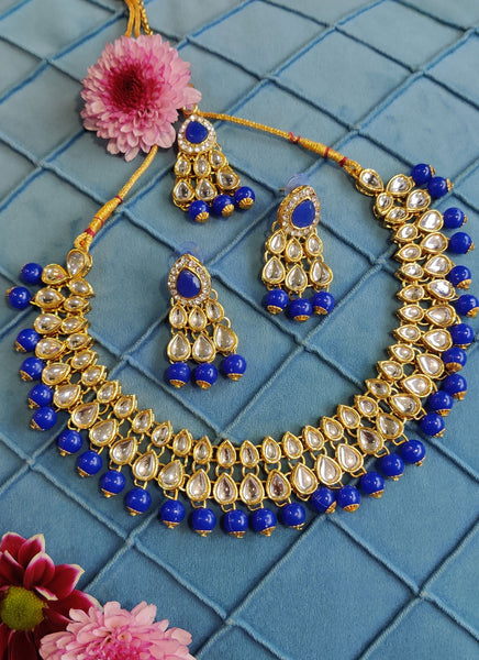 Necklace set in Red / Blue