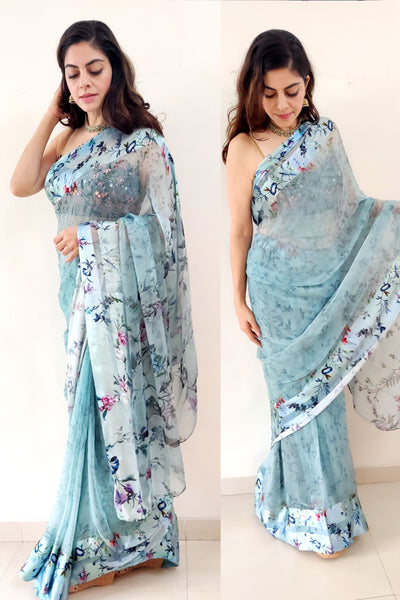 Floral Chiffon Sarees