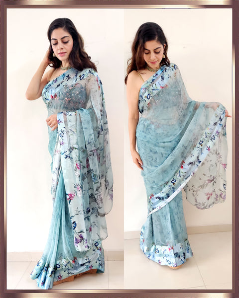Floral Chiffon Sarees